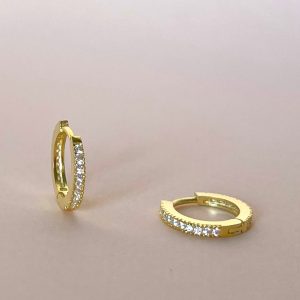 Tiny zircon hoops